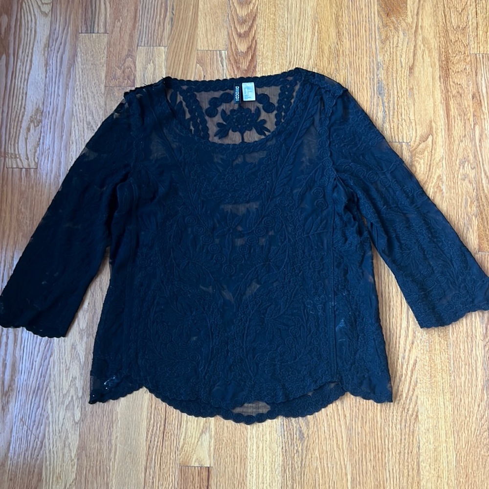 Divided H&M Women's Black Lace Top